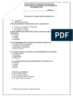 EVALUACIÓN FINAL DE CIENCIAS NATURALEs