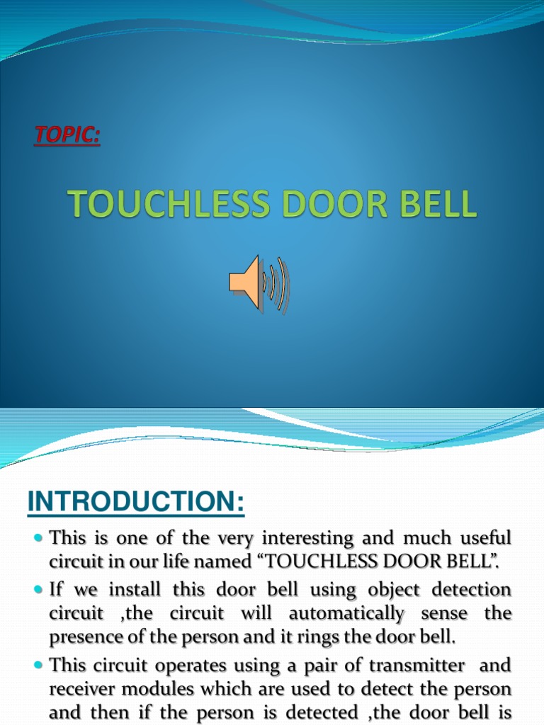 Touchless Door Bell PDF Operational Amplifier Transmitter