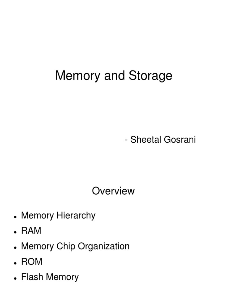 BIOS and Storage Hierarchy Overview | PDF | Random Access Memory | Read ...