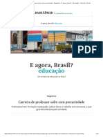 Carreira de Professor Sofre Com Precariedade - Magistério - E Agora, Brasil - Educação - Folha de S.Paulo