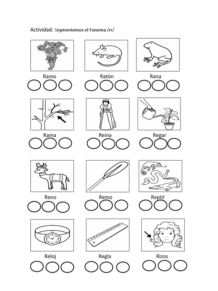 Actividades para el fonema /rr/ | PDF