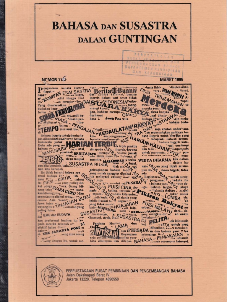 Bahasa Dan Susastra Dalam Guntingan Maret 1995 Nomor 116 Los Simbolos Idiomas De Asia