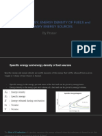 SPECIFIC ENERGY, ENERGY DENSITY OF FUELS and PRIMARY ENERGY SOURCES