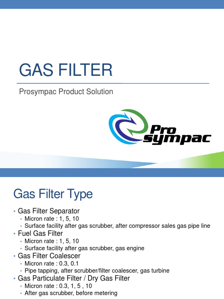 Gas Filter Product | PDF | Filtration | Natural Gas