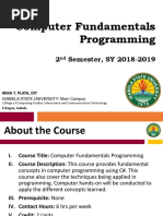 ModuleS 1-5 CE Computer Fundamentals Programming