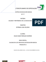 Mapa Mental Calidad en Los Servicios de Educación Básica