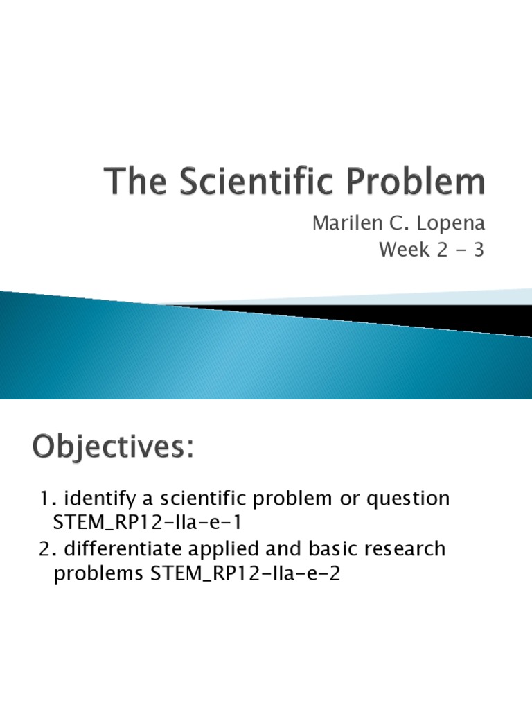 The Scientific Problem PDF Science Metaphysics