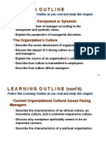 Organizational Culture and Managerial Challenges Learning Outline