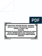 Peraturan Menteri Negara Agraria/kepala Badan Pertanahan Nasional Nomor 4 Tahun 1996