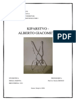 Kiparstvo, Giacometti, Seminarski Rad