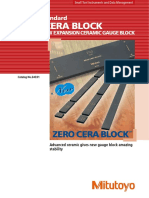 Brochure - Mitutoyo E4331 Length Standard Zero Cera Block (An Ultra Expansion Ceramic Gague Block