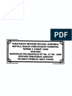 Peraturan Menteri Negara Agraria/kepala Badan Pertanahan Nasional Nomor 4 Tahun 1999