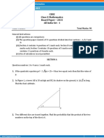 CBSE Class X Maths 2015 Set 1 PDF