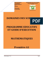 Programme Educt Maths 1A1 CND 20-2
