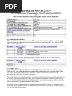 Motivation Letter Form Sisgp - Sissa 2020 2021