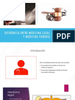 Diferencia Entre Medicina Legal y Medicina Forense