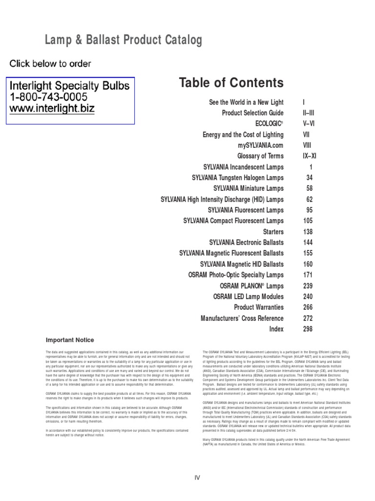 Osram Complete Catalog, PDF, Incandescent Light Bulb