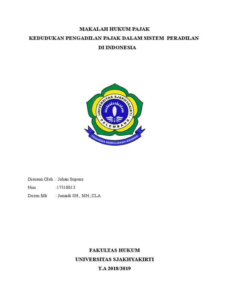 Makalah Hukum Pajak Doc