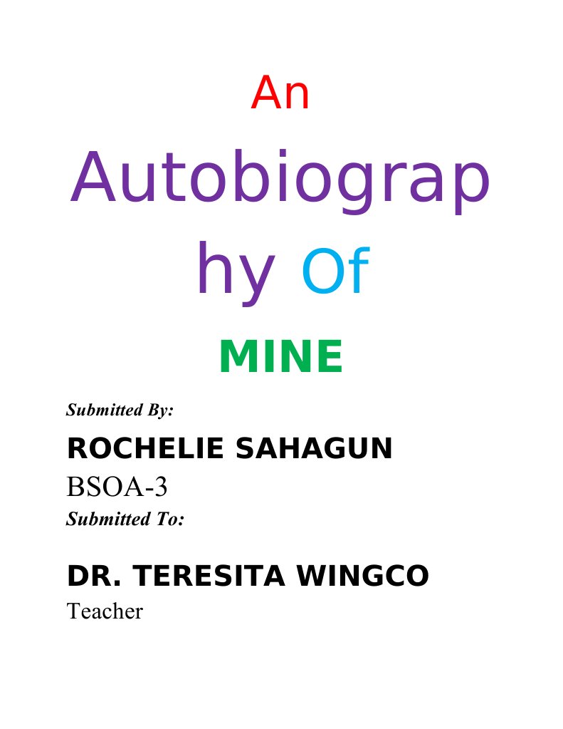 AUTHOBIOGRAPHY | PDF