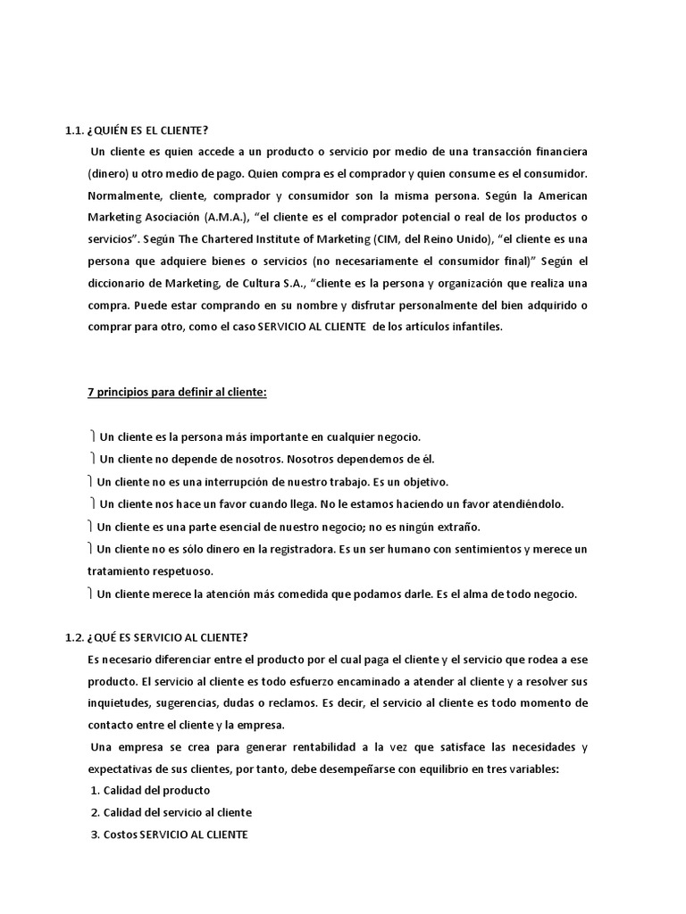Definición y Valor del Cliente | PDF | Cliente | Los consumidores