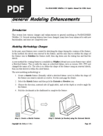 General Modeling Enhancements: Pro/ENGINEER Wildfire 2.0 Update Manual For 2001 Users