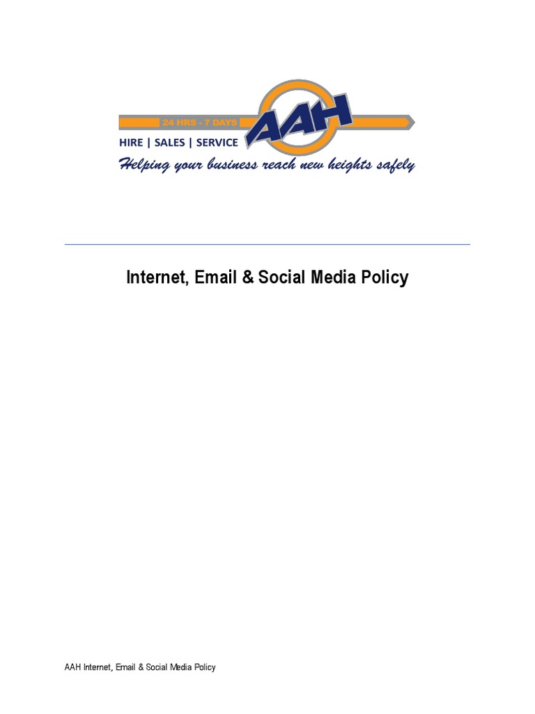 Email, internet and social media