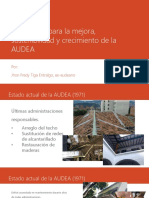 Propuestas para La Mejora, Sostenibilidad y Crecimiento de La Audea