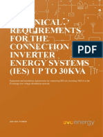 Technical Requirements For The Connection of Inverter Energy Systems (Ies) Up To 30kva