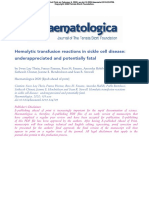 Hemolytic transfusion reactions in sickle cell disease