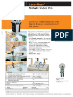 Universal metal detector with depth display