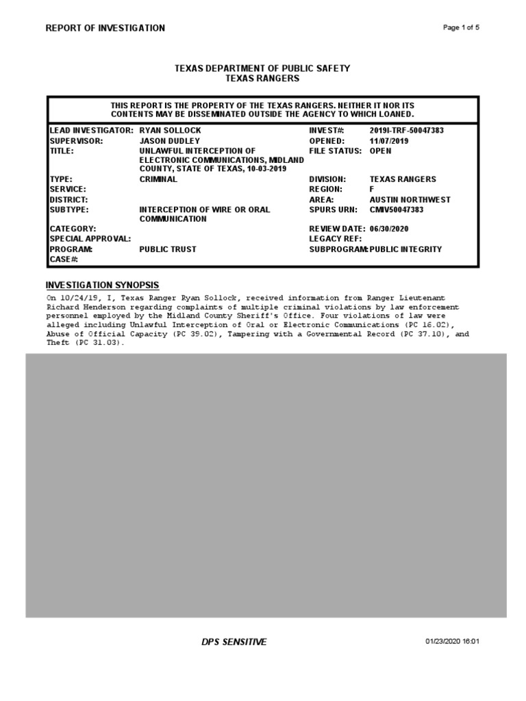 MCSO Texas Rangers Investigation | PDF | Texas Ranger Division | Government