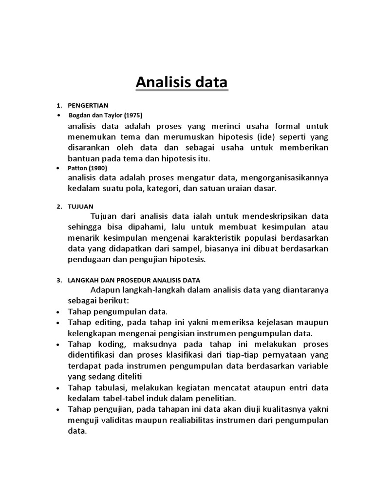 Analisis Data