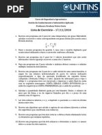 ListaExerciciosProgramacao