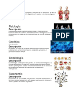 Anatomía a Fisiología: ramas de la Biología