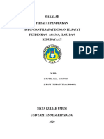 Makalah Kelompok 1, Hubungan Filsafat Dengan Pendidikan, Ilmu, Agama Dan Kebudayaan