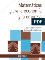Matemáticas para La Economía y La Empresa - Susana Calderón Montero - (E-Pub - Me)