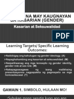 Mga Isyu Na May Kaugnayan Sa Kasarian (Gender)