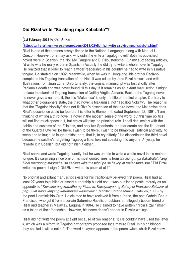 Did Rizal Write | PDF | Philippines | Semiotics