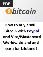 How To Buy/Sell Bitcoin With Paypal/Visa/Mastercard Worldwide and Earn For Lifetime!