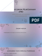 Kebijakan Pelaksanaan APBD Dinas Kesehatan Kota Bandung 2020