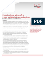 Escaping From Microsoft's Protected Mode Internet Explorer: Research Paper by Verizon Business