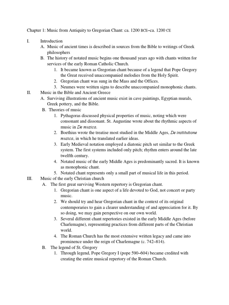 History of Gregorian Chant and Notation | PDF | Gregorian Chant ...