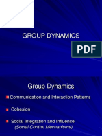 Group dynamics communication patterns