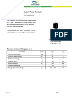 PNP Silicon Transistor for Switching & AF Amplification