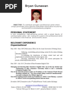 Bryan Gunawan: Personal Statement