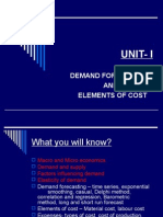 Unit-I: Demand Forecasting AND Elements of Cost