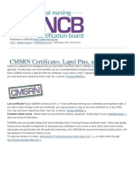 MSNCB - CMSRN Certificates, Lapel Pins, and Frames - 2018-03-19 PDF