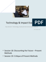 Technology & Impact Evaluation: Day School 3-Technology, Society & The Environment 2009/10