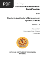 Software Requirements Specification Auditorium Management System