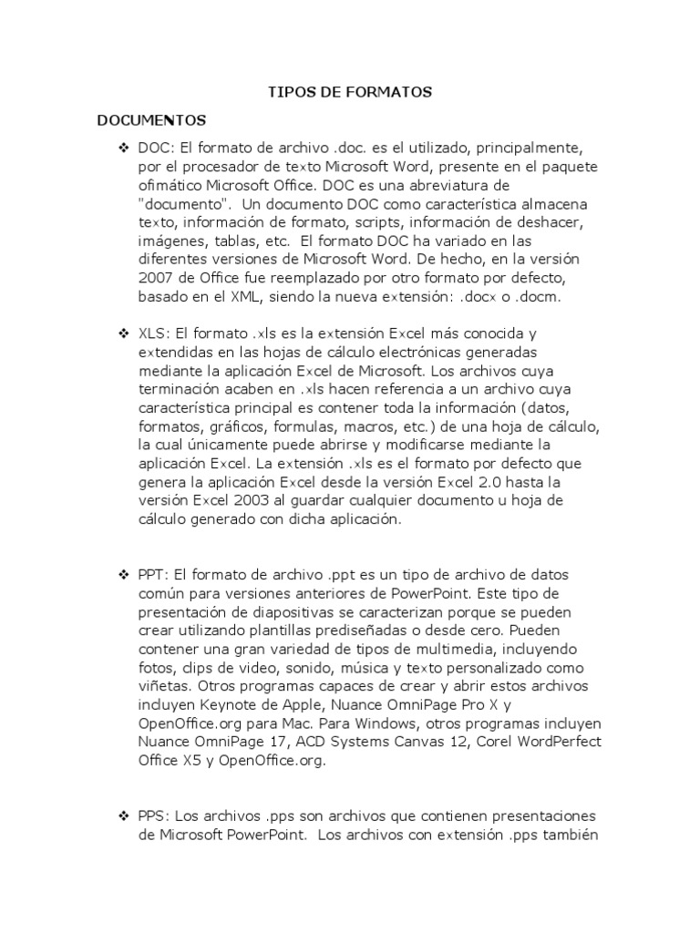 Tipos De Formatos De Archivos Y Cómo Identificarlos – YFZES